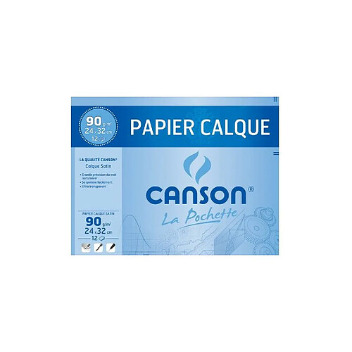 CANSON Papier calque satin, A3, 90 g/m2 ()