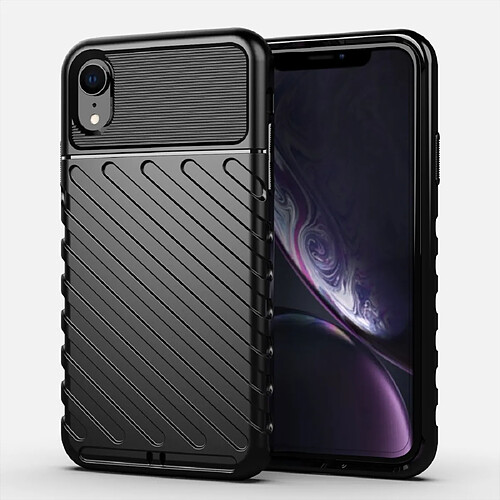 Wewoo Coque Souple Housse en TPU antichoc Thunderbolt pour iPhone XR noire