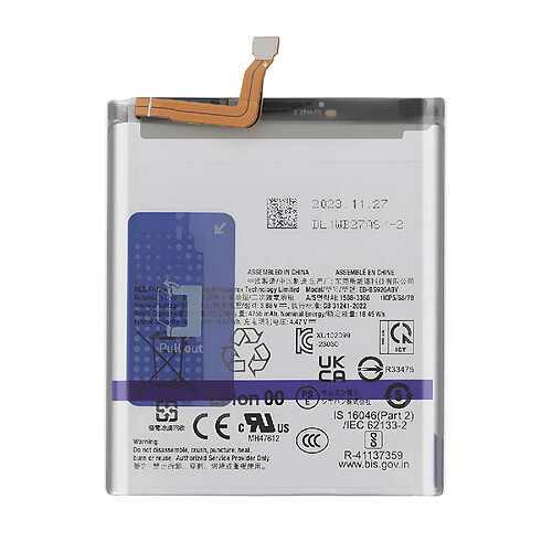 Avizar Clappio Batterie interne pour Samsung Galaxy S24 Plus 4900mAh EB-BS926ABY Gris