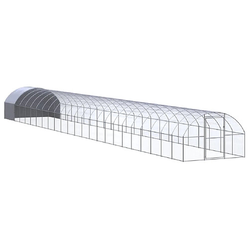 vidaXL Poulailler d'extérieur 3x24x2 m Acier galvanisé