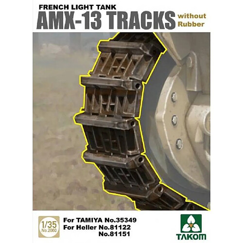 Takom French Light Tank Amx-13 Tracks Without Rubber - Accessoire Maquette