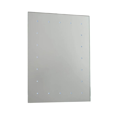 Endon Mirroir Salle de bains Toba Verre,Acier Blanc brillant, verre miroir