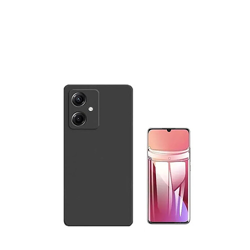 Kit Film Hydrogel + Étui Silicone Liquide Phonecare pour Xiaomi Redmi 13C 5G - le noir