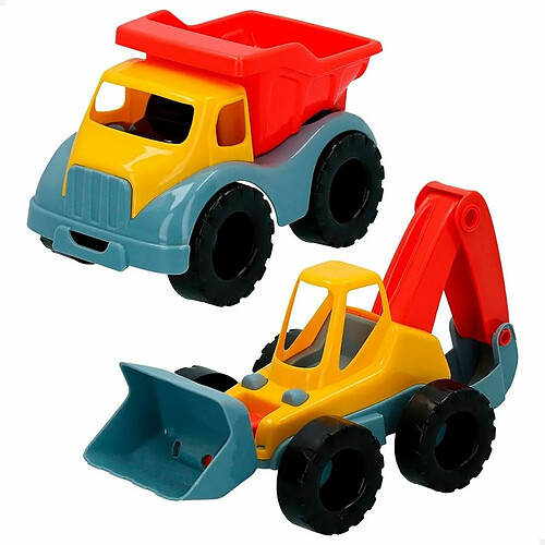 Color Baby Set de jouets de plage Colorbaby 26 cm Pelleteuse Camion 2 Pièces