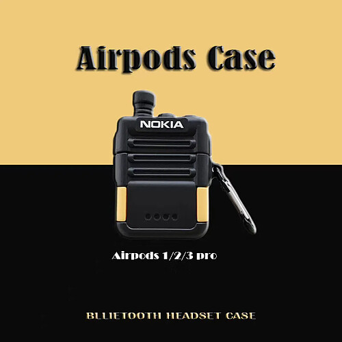 GUPBOO Airpods Coque Housse Étui Protecteur Compatible pour AirPods Pro-Mini talkie-walkie rétro