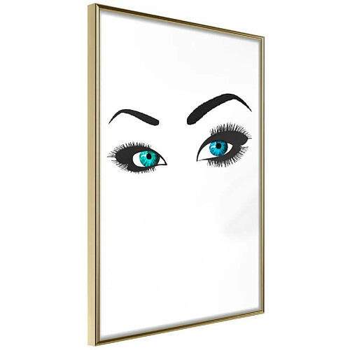 Paris Prix Affiche Murale Encadrée Piercing Gaze 30 x 45 cm Or