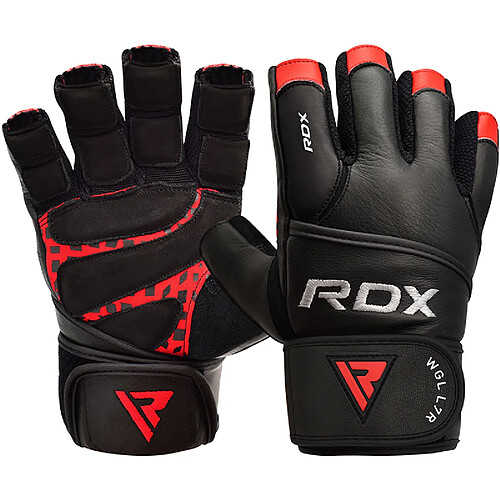 RDX Sports RDX L7 Crown Gants de Musculation Moyenne Rouge Cuir - RDX - WGL-L7R-M