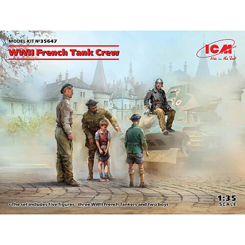 Icm Figurine Mignature Wwii French Tank Crew