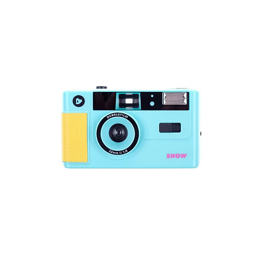 Appareil photo argentique Dubble film Show 35mm Turquoise Réutilisable