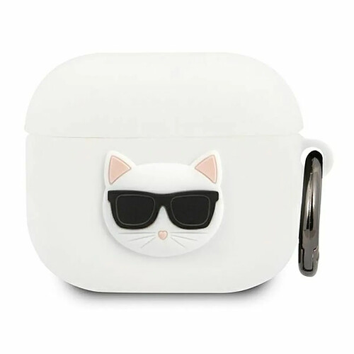 Karl Lagerfeld Choupette 3D - Coque pour Apple Airpods 3 (Blanc)