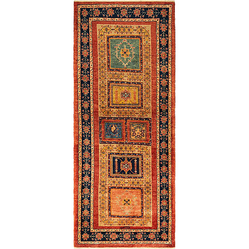 Vidal Tapis de couloir en laine 221x88 rouge Kashkuli