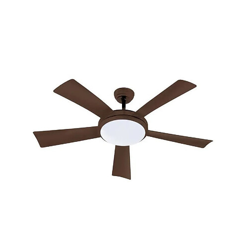 Farelek WALLIS Chocolat - Ventilateur de plafond Ø132cm 38W + éclairage LED