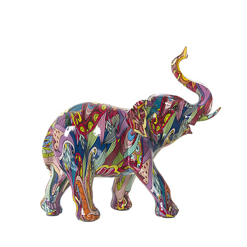 Figurine Décorative Alexandra House Living Multicouleur Plastique Eléphant 10 x 23 x 22 cm