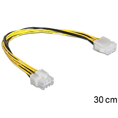 DeLock ATX/EPS 8-pin - ATX/EPS 8-pin, 0.3m, Jaune (83342)