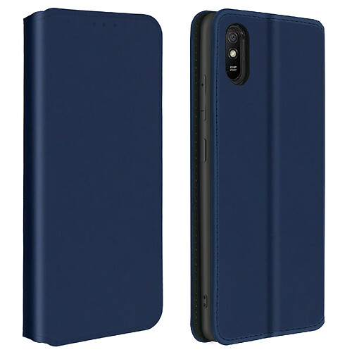 Avizar Housse Xiaomi Redmi 9A Étui Folio Portefeuille Fonction Support bleu nuit