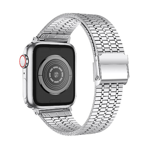 Avizar Bracelet pour Apple Watch 41mm / 40mm / 38 mm Maillons Carré Acier Argent