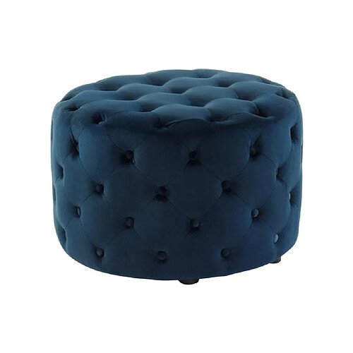 Vente-Unique Pouf FOURCA en velours - Bleu nuit