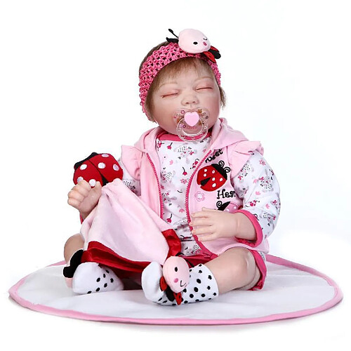 Universal Poupée bébé régénérée quai silicone souple 22/55 cm réaliste poupée jeune fille mariée.