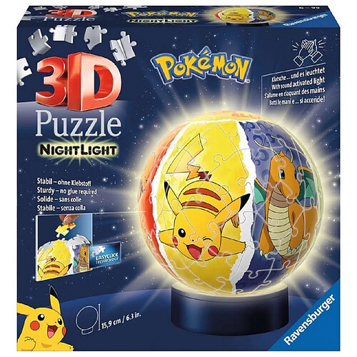 Ravensburger Puzzle 3D Ball Pokemon illumine 72pcs