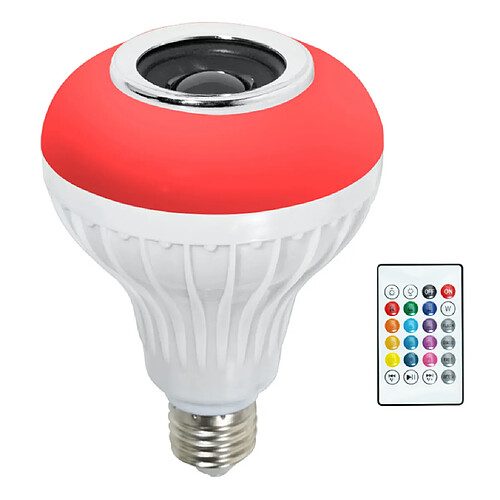 Haut-parleur de Bluetooth d'ampoule de LED, Audio stéréo sans fil de lampe changeante de 12W E26 rvb avec à télécommande