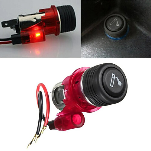 Wewoo Assemblée complète de briquet de cigarette de norme européenne 10A de voiture 12V avec la lumière rouge