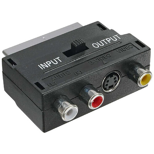 Adaptateur Scart, InLine®, Scart (in/out) à 3x Cinch fem. et 1x S-VHS Bu