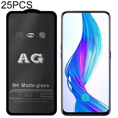 Wewoo Film de verre trempé à couverture totale givré mat de 25 PCS AG pour OPPO R17 Pro