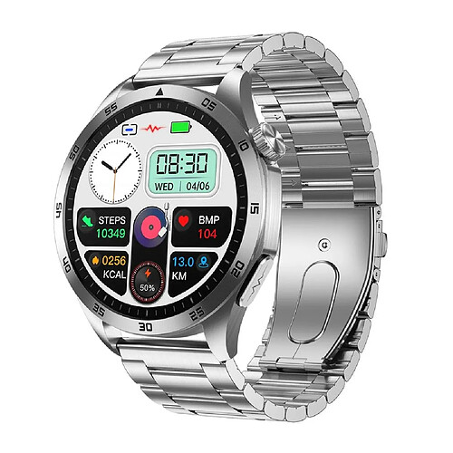 Yonis Montre Connectée Acier Étanche ECG Bluetooth