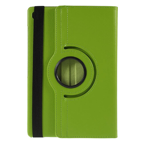 Etui en PU litchi vert avec béquille rotative à 360° pour votre Samsung Galaxy Tab S5e SM-T720