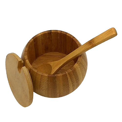 Boîte de Rangement pour Condiments En Bois de Bambou