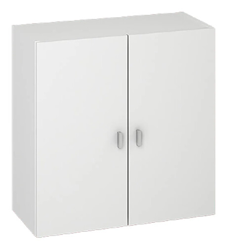 Pegane Meuble haut polyvalent coloris blanc - Hauteur 60 x Longueur 60 x Profondeur 26,5 cm