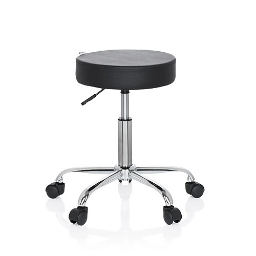 Tabouret / siège pivotant / siège technique OPERATOR II simili-cuir noir chrome hjh OFFICE