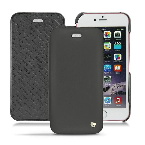 Housse cuir Apple iPhone 6S - Rabat horizontal - Noir ( Nappa / Black ) - NOREVE