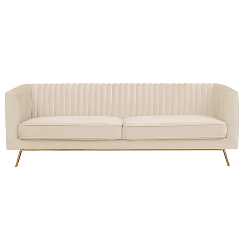 Rendez Vous Deco Canapé Gatsby 3 places en velours beige