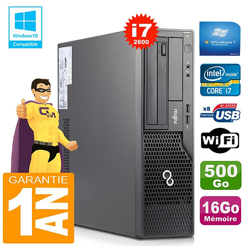 PC Fujitsu Esprimo E500 E85+ SFF Core I7-2600 RAM 16Go Disque 500Go Wifi W7 · Occasion