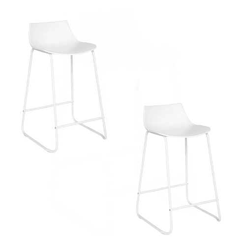 Atmosphera, Createur D'Interieur Lot de 2 tabourets pour ilots - Blanc