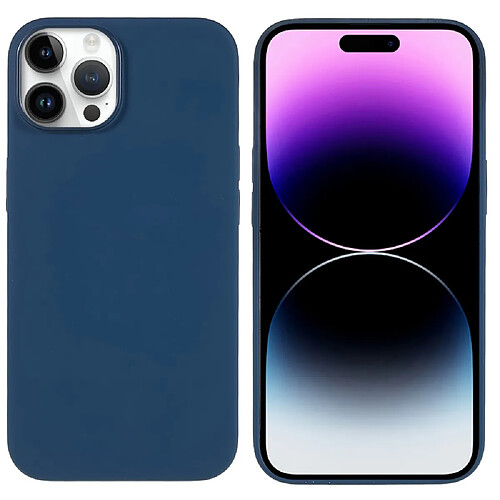 Coque en silicone anti-rayures, magnétique pour votre iPhone 14 Pro - bleu