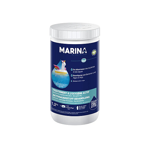 Traitement à l'oxygène actif sans chlore 1,2 kg - Marina