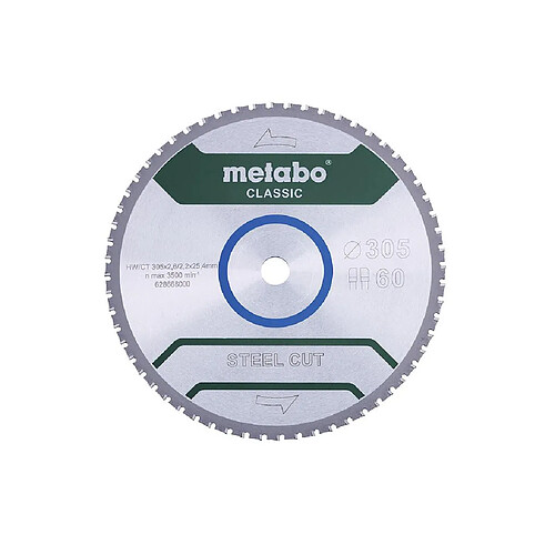 Metabo - Lame de scie circulaire classic 305x2.6x25.4 mm 60 dents FZFA/FZFA