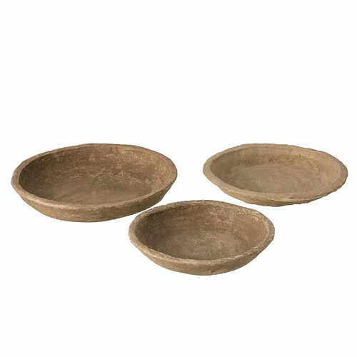 Paris Prix Lot de 3 Coupelles Déco Chad 40cm Naturel