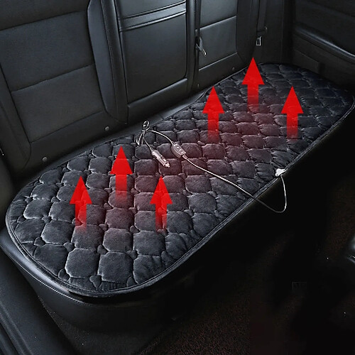 Wewoo Couverture chauffante de coussin de siège de voiture arrière 12V pour chauffée en hiver noir