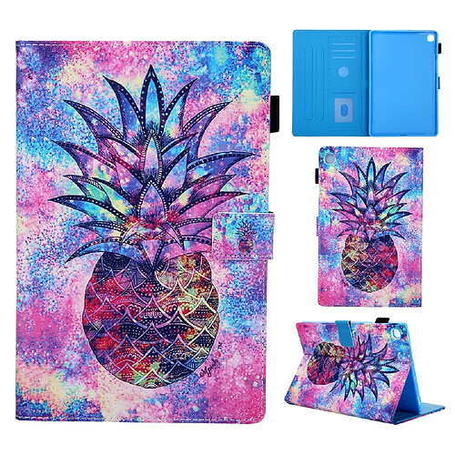 Etui en PU + TPU impression de modèle avec support ananas pour votre Samsung Galaxy Tab S5e SM-T720