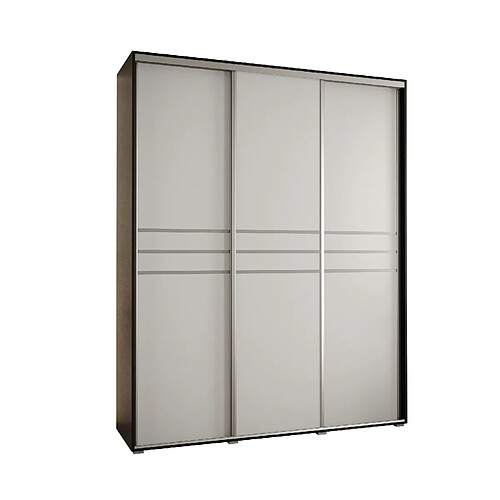 Abiks Meble Armoire Davos 10 À Portes Coulissantes 235,2/200/60 3 Portes