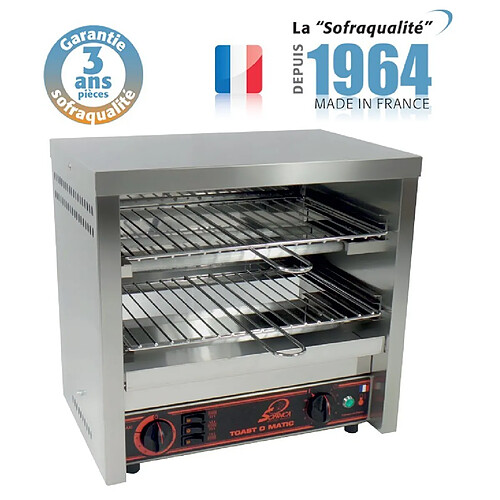 Toaster Professionnel multifonction avec régulateur - Super Club 2 étages - Sofraca