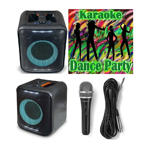 NEDIS Enceinte Bluetooth SONO portable sans fil Stéréo KARAOKE TYPE JBL Effets LED TWS 150W USB MEGA BASS party +Micro filaire