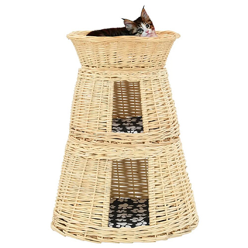 vidaXL Ensemble de panier pour chats 3 pcs avec coussins 47x34x60 cm