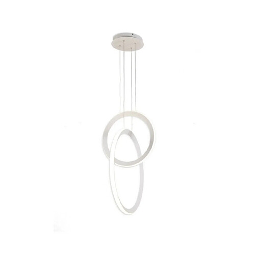 Luminaire Center Suspension LED Kitesurf Blanc, blanc givré