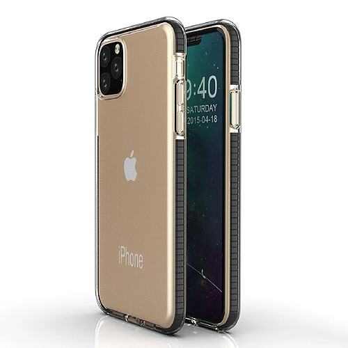 Wewoo Coque Souple Pour iPhone 11 TPU Housse de protection antichute bicolore Noir