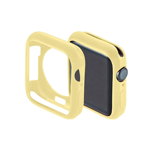 Coque en silicone jaune pour votre Apple Watch Series 5/4 40mm/Series 3/2/1 38mm