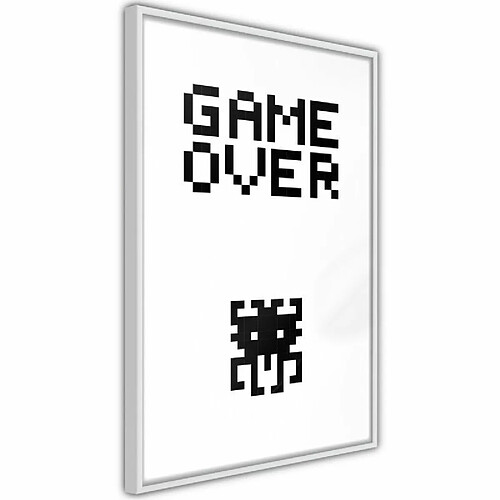 Paris Prix Affiche Murale Encadrée Game Over 20 x 30 cm Blanc